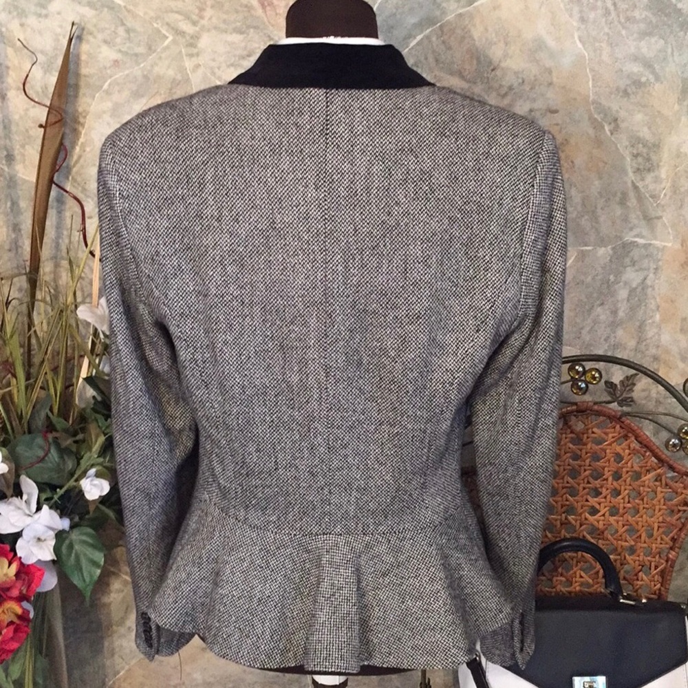 Ralph Lauren Chaps Stunning Peplum Suit Jacket Coat Equestrian Chic Blazer.